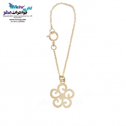 Gold Watch Pendant - Flower Design-MW0190